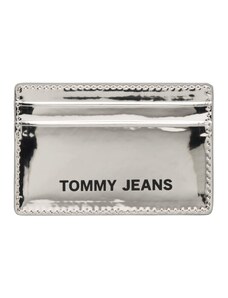 Tommy Hilfiger Tommy Jeans dámský metalický stříbrný cardholder FEMME ITEM CC HOLDER PU MET