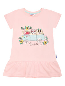 Winkiki Kids Wear Dívčí tričko Road Trip - světle-růžová