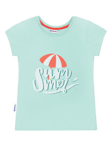 Winkiki Kids Wear Dívčí tričko Summer - mátová