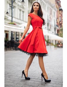 Gotta Jednoduché společenské šaty Gréta červené
