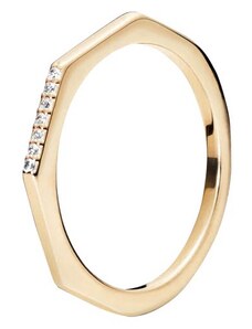 Staviori Stříbrný, pozlacený dámský prsten se zirkony Stříbro 925 - PCS5745