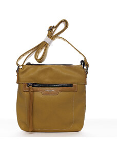 David Jones Praktická dámská crossbody kabelka City style, žlutá