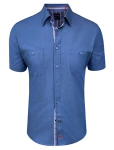 GEAR GIUSEPPE SHM1301Shirt Cotton Slim fit blue