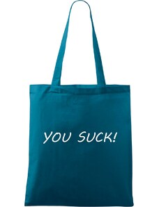 Roni Syvin + Adler/Malfini Ručně malovaná menší plátěná taška - You Suck!