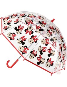 DISNEY MINNIE MOUSE PRŮHLEDNÝ ČERVENÝ DEŠTNÍK Červená