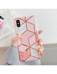 iPouzdro.cz Ochranný kryt pro iPhone XS / X - Geometric Pink