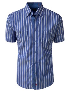 GEAR RAFFAELE SHM1302 Slim fit Cotton Shirt medium blue