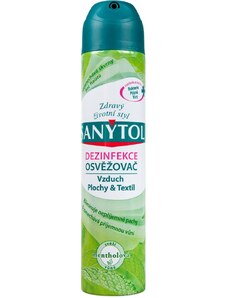 Sanytol dezinfekční osvěžovač vzduchu ve spreji, povrchů a textilií s vůní mentolu, 300 ml
