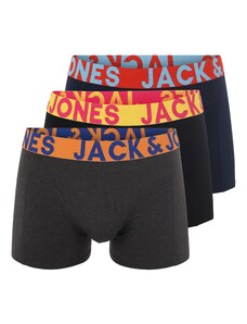 JACK & JONES Boxerky 'Sense' tmavě modrá / antracitová / oranžová / černá