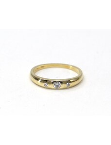 Prsten ze žlutého zlata a zirkony MG AU 585/000 2,02 gr, PR681005901B