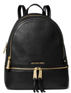 Michael Kors Rhea Medium Leather Backpack Black