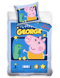 TipTrade Povlečení pro děti Prasátko Peppa George Jumping Game