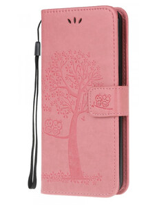 Pouzdro MFashion Samsung Galaxy A12 - růžové - Strom