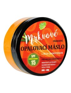 Vivaco 100% Přírodní opalovací máslo s mrkvovým extraktem SPF 15
