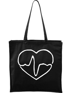 Roni Syvin + Adler/Malfini Ručně malovaná větší plátěná taška - Doktorské srdce