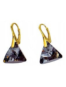 Šperky LAFIRA Style Lafira pozlacené náušnice Triangle Night 2973