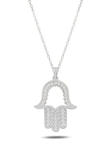 OLIVIE Stříbrný náhrdelník HAMSA 3859