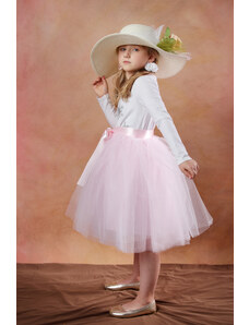 ADELO Tutu sukně tylová dětská- světle růžová - délka 35cm a 50cm - družička