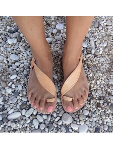 Grecian Sandals Minimal Toe Loop Leather Sandals - Multiple Colors