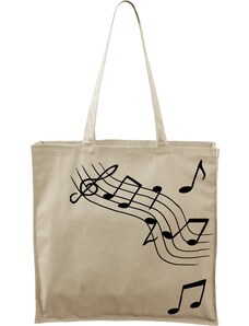 Roni Syvin + Adler/Malfini Ručně malovaná větší plátěná taška - Noty