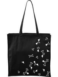 Roni Syvin + Adler/Malfini Ručně malovaná větší plátěná taška - Molekuly