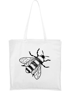 Roni Syvin + Adler/Malfini Ručně malovaná větší plátěná taška - Včela