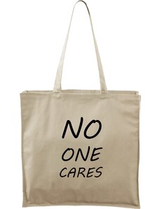 Roni Syvin + Adler/Malfini Ručně malovaná větší plátěná taška - No One Cares