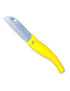 Suncraft Japonský zavírací nůž na ovoce a zeleninu z nerezové oceli (stainless steel ) 18-8 žlutý