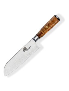 nůž SANTOKU 7" (180 mm) Dellinger LADDER Sapele ( White Shadow ) Professional Damascus