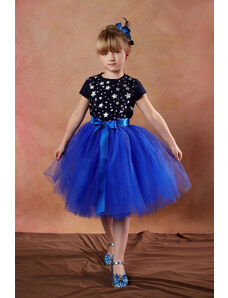 ADELO Tutu sukně tylová dětská - královsky modrá - délka 35 cm a 50 cm