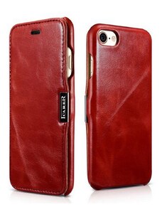 Knížkové pouzdro pro iPhone 7 / 8 / SE (2020/2022) - iCarer, Vintage Red