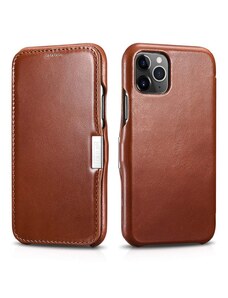 Knížkové pouzdro pro iPhone 11 Pro - iCarer, Vintage Brown