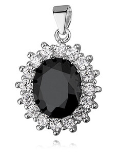 OLIVIE Stříbrný přívěsek BLACK ZIRCONIA 3931