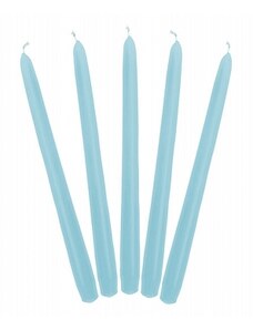 PartyDeco Kónická svíčka světle modrá - matná 24 cm
