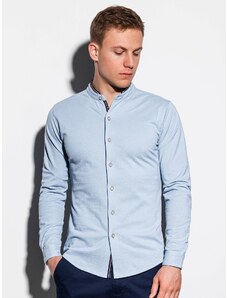 Ombre Clothing Pánská košile Healy modrá K542