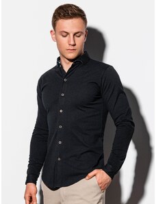 Ombre Clothing Pánská košile Earls černá K540