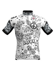 ROSTI DRES PEACE and LOVE dlouhý zip 2020 029 51 white-black