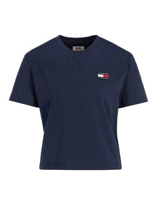 Tommy Hilfiger Tommy Jeans dámské tmavě modré tričko CROPPED BADGE TEE