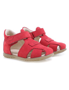 Dětské kožené sandálky EMEL E2199-16 Červená