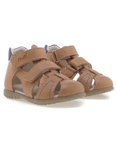 Dětské kožené sandálky EMEL E2437-22 Hnědá