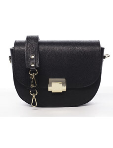 Menší moderní kožená kabelka Klarisima, černá