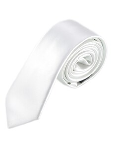 Šlajfka Bílá mikrovláknová kravata úzká