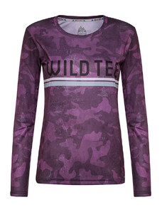 WildTee Běžecké triko CAMO PURPLE