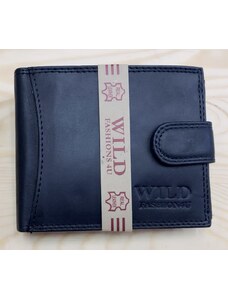 Pánská kožená peněženka s přezkou Wild Fashion4u black-5600