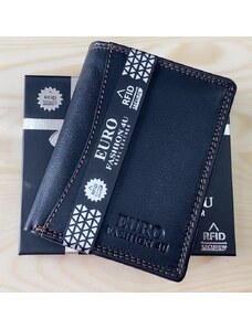 EURO FASHION4U Pánská kožená peněženka Euro Fashion black (RFID secure)