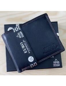 EURO FASHION4U Pánská kožená peněženka Euro Fashion black (RFID secure)