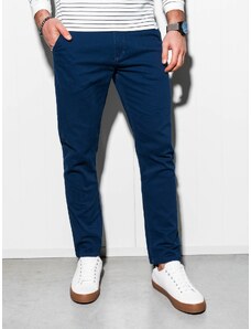 Ombre Clothing Pánské trendy granátové chino kalhoty Orlando P156