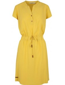 Dámské žluté šaty s tkanicí, Velikost M, Barva Žlutá Volcano G-SAF-ŽL
