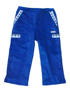 Veselá Nohavice Dětské manšestrové kalhoty zateplené královská modrá vel.86