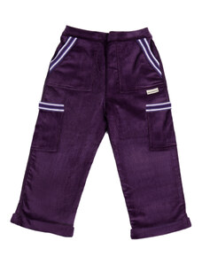 Veselá Nohavice Dětské manšestrové kalhoty fialové